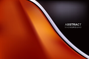 orange yellow light gradient shape in dark black background