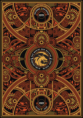 Steampunk Retro Vector Poster Template Vector EPS