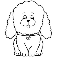 Poodle line art