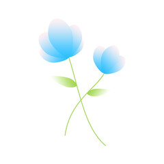 illustration of a blue flower