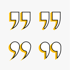 collection of speech inverted comma icon background for web communication