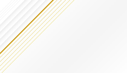 white and golden banner with geometric diagonal lines