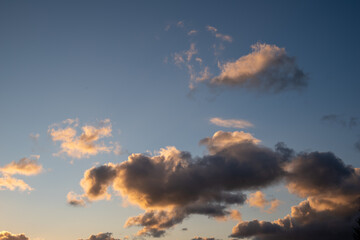 clouds during golden hour