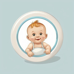 Baby in ring frame - Generated with AI