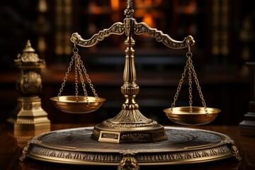 Illegitimate influence hand tips justice scales, symbolizing unfair advantage in legal matters Generative AI