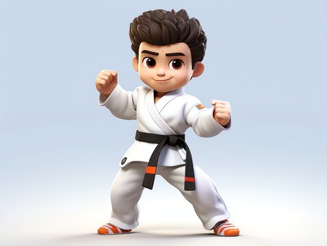 3d character asset karate, taekwondo, judo