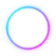 cool colorful neon border frame circles