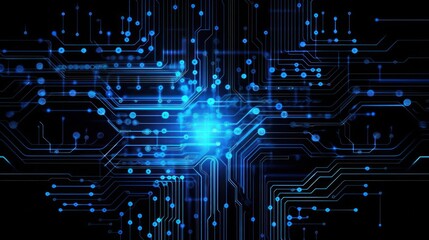 abstract technology blue background with circuit