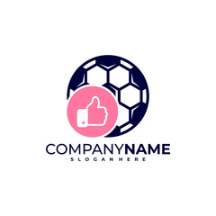 Like Soccer logo design vector. Good Football logo design template concept