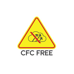 illustration of cfc free, ozone friendly, vector art.