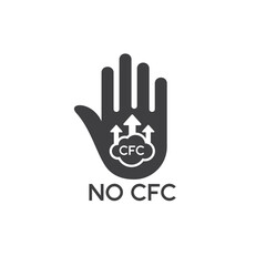 illustration of cfc free, ozone friendly, vector art.