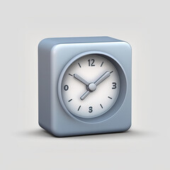 ai generated illustration alarm clock isolated on white background. 3d illustration