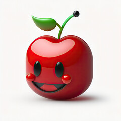 ai generated illustration Cute Cherry Happy Cartoon Character