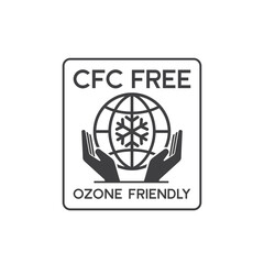 illustration of cfc free, ozone friendly, vector art.