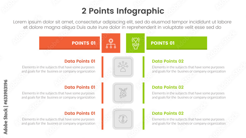 Poster versus or compare and comparison concept for infographic template banner with box rectangle table op