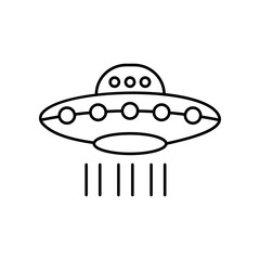 Alien ship vector icon which can easily modify or edit

