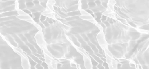  White water with ripples on the surface. Defocus blurred transparent white colored clear calm water surface texture with splashes and bubbles. Water waves with shining pattern texture background. © Water 💧 Shining 📸