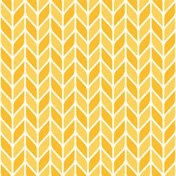 Geometric seamless pattern, geometric pattern background of wheat, rice and oat shapes