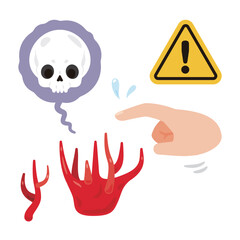 毒キノコ　カエンタケ1