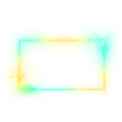 Cool colorful neon border frame squares.