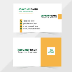 Double-sided creative business card design. landscape design template. Vector illustration, ID card design, Business card template