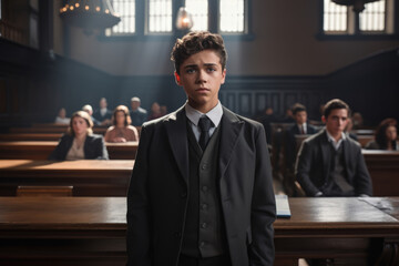 A young attorney battling against the odds to defend a juveniles right to justice in a crowded and intimidating court room.