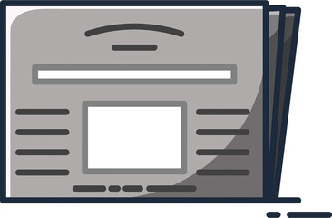 Digital png illustration of abstract shape on transparent background