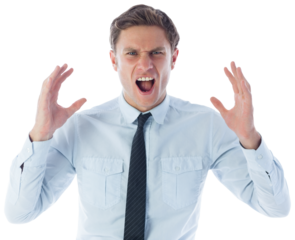 Digital png photo of caucasian businessman on transparent background