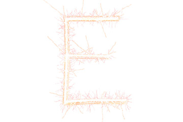 Digital png illustration of e letter on transparent background
