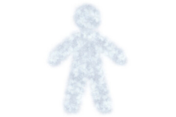 Digital png illustration of human symbol on transparent background