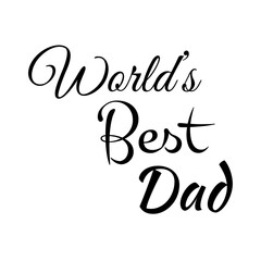 Digital png illustration of world's best dad text on transparent background