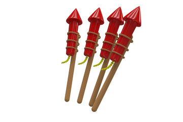 Digital png illustration of red fireworks on transparent background