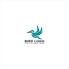 Colibri Logo. Minimalistic Bird symbol design