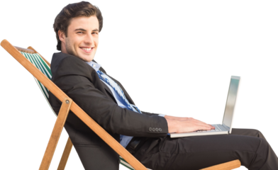 Digital png photo of caucasian businessman on transparent background