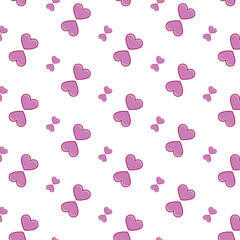 Digital png illustration of hearts pattern on transparent background