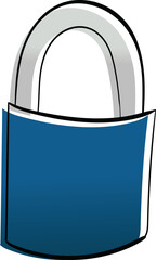 Digital png illustration of padlock icon on transparent background