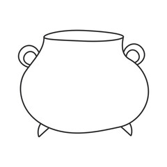 cauldron witch halloween potion brew line doodle