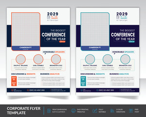 Business Flyer Corporate Flyer Template Geometric shape Flyer. Corporate flyer layout design. vector illustration template in A4 size