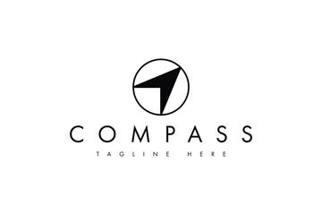 minimal arrow compass circle logo design © Nay