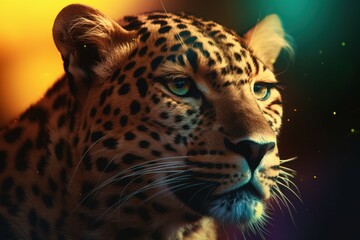 Leopard head. Generate Ai