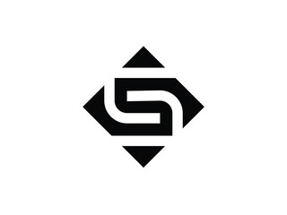 modern letter S square logo design
