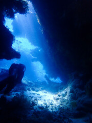 Cave diving in Egypt