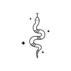 Fototapeta premium boho snake tattoo element