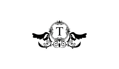 skull with wings alphabet t