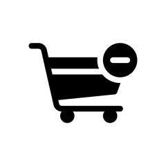 delete cart glyph icon