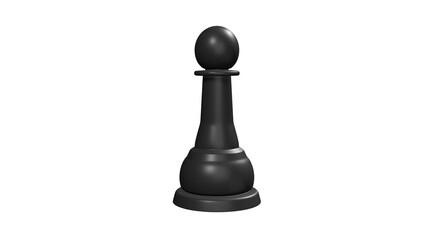 3D Model Illustration of Stunning And Brave Chess Pawn