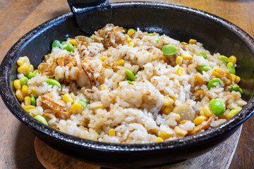 キャンプ場で食べたとても美味しいホタテバターしょうゆごはん