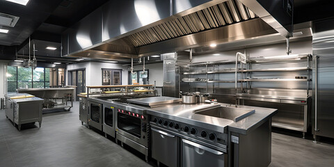A commercial kitchen ready for a chef to start a restaurant