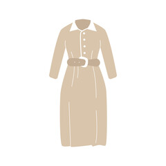 illustration of a midi dress