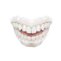 Obraz premium Happy white teeth isolated on transparent background
